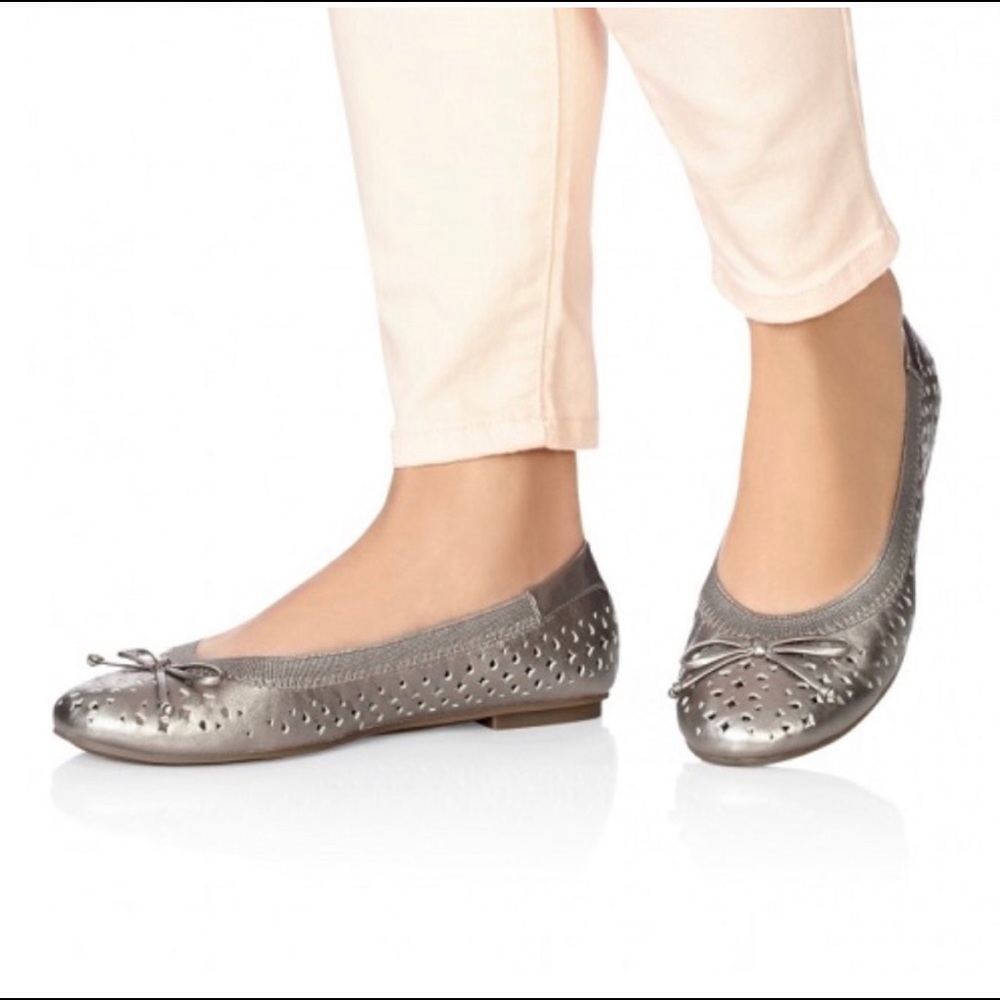 VIONIC Spark Surin Ballet Flat Silver Pewter